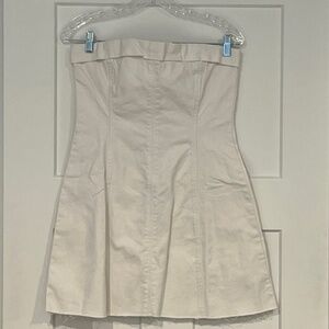 WeWoreWhat Strapless Twill Denim Dress